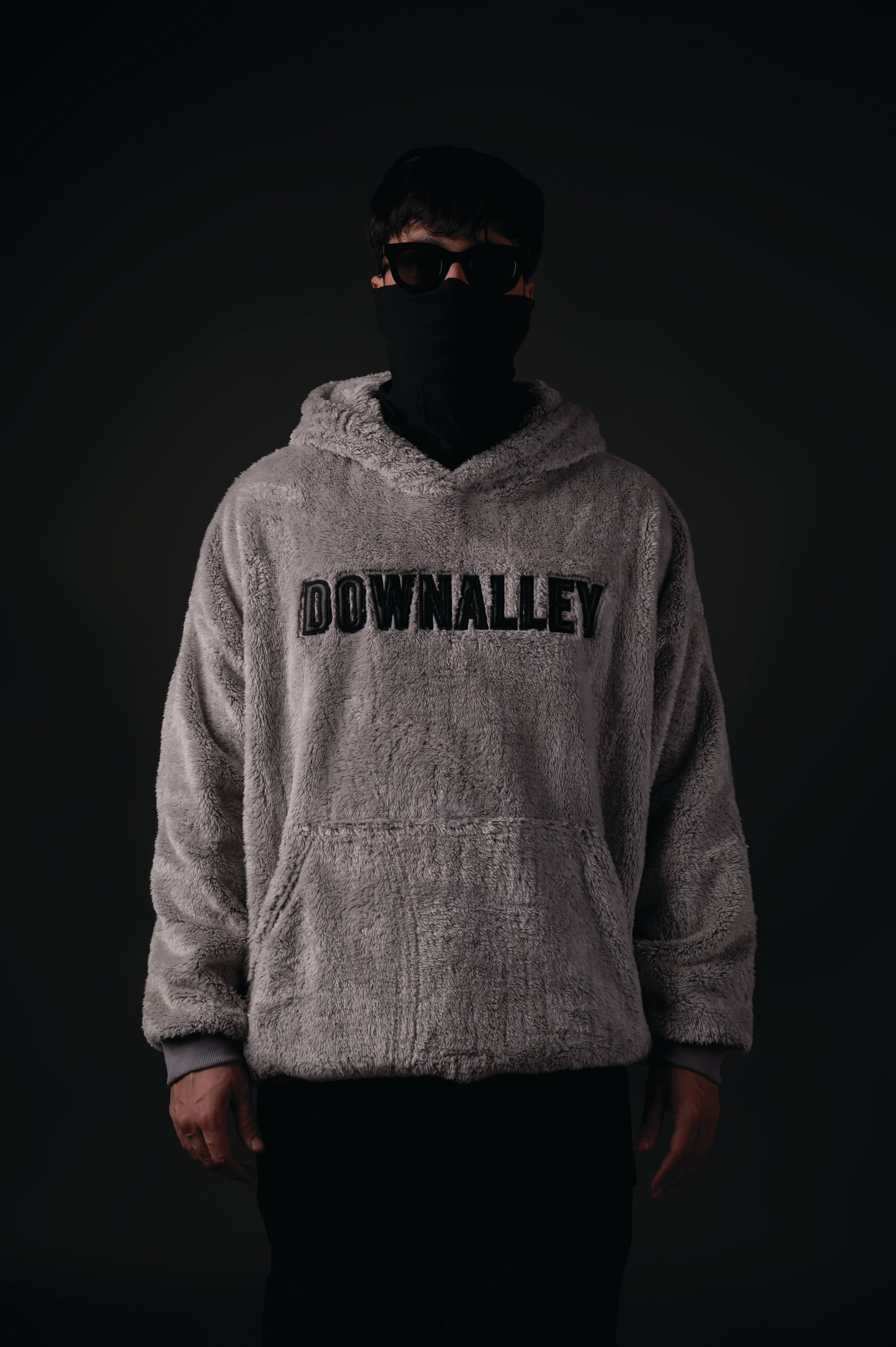 GREY SHERPA HOODIE