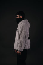 GREY SHERPA HOODIE