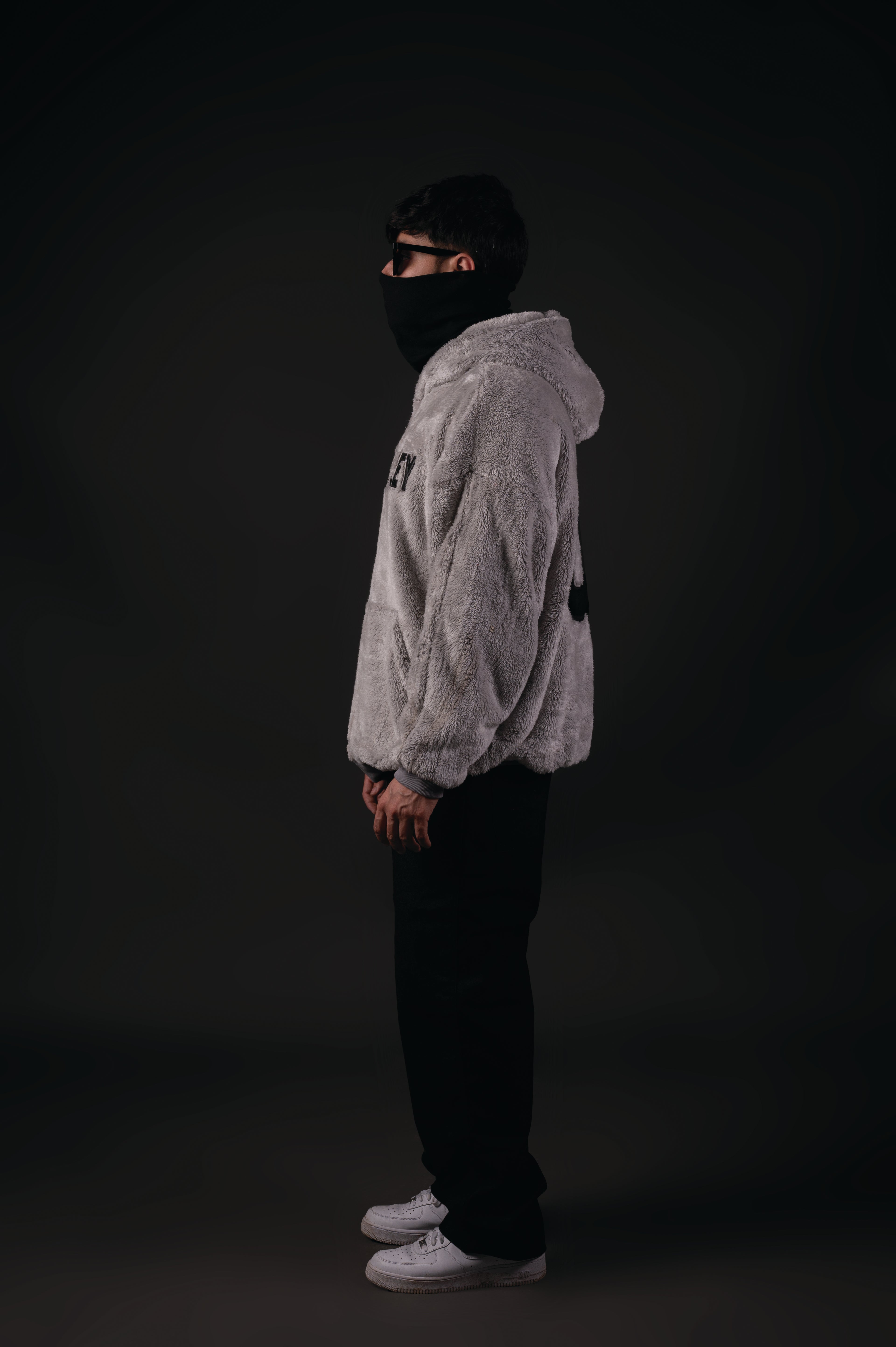 GREY SHERPA HOODIE