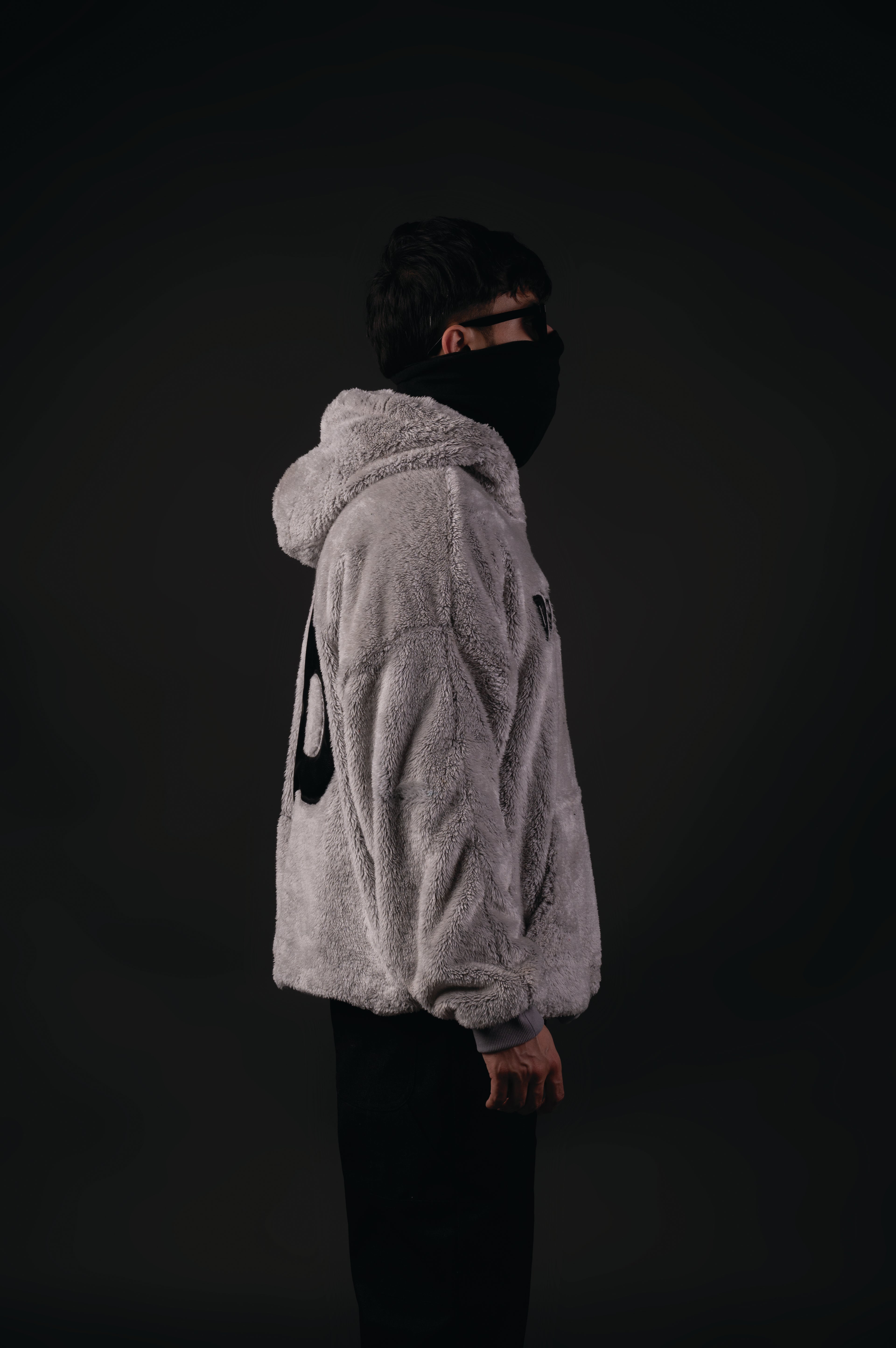 GREY SHERPA HOODIE