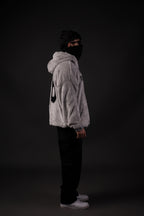 GREY SHERPA HOODIE