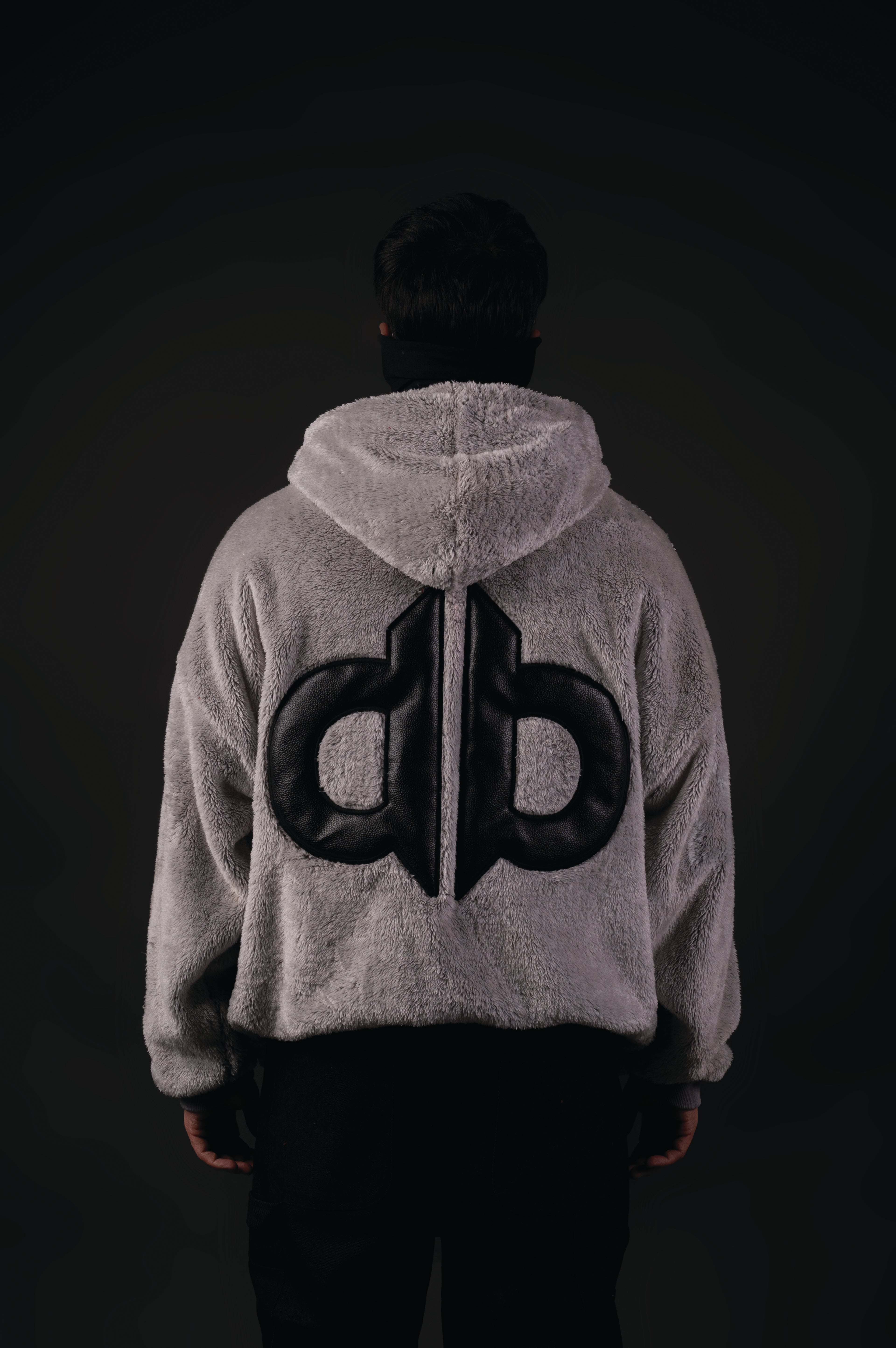 GREY SHERPA HOODIE