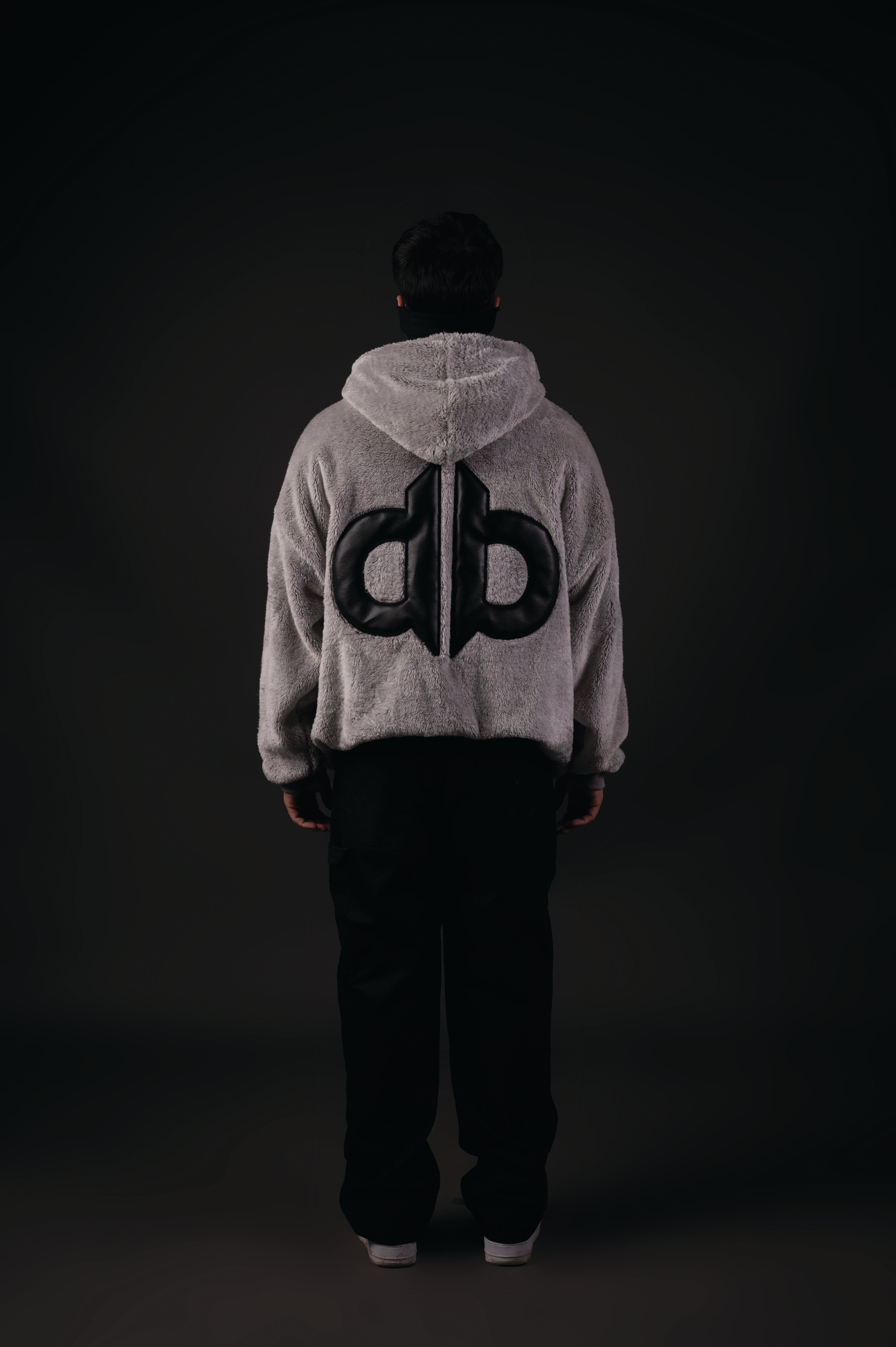 GREY SHERPA HOODIE