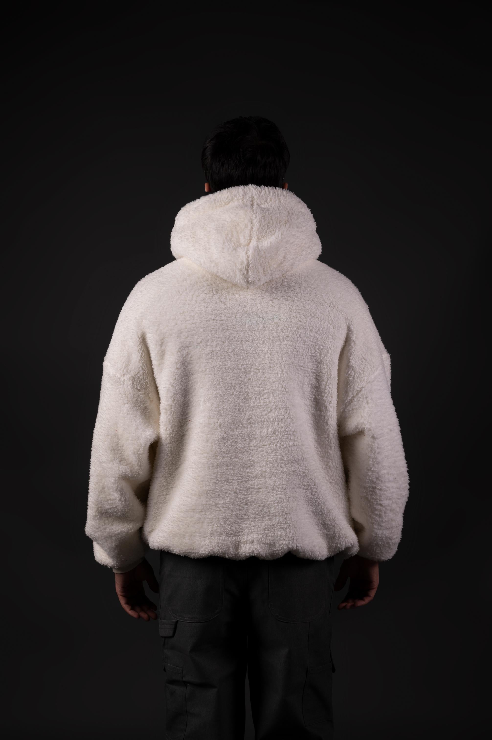 CREAM SHERPA HOODIE