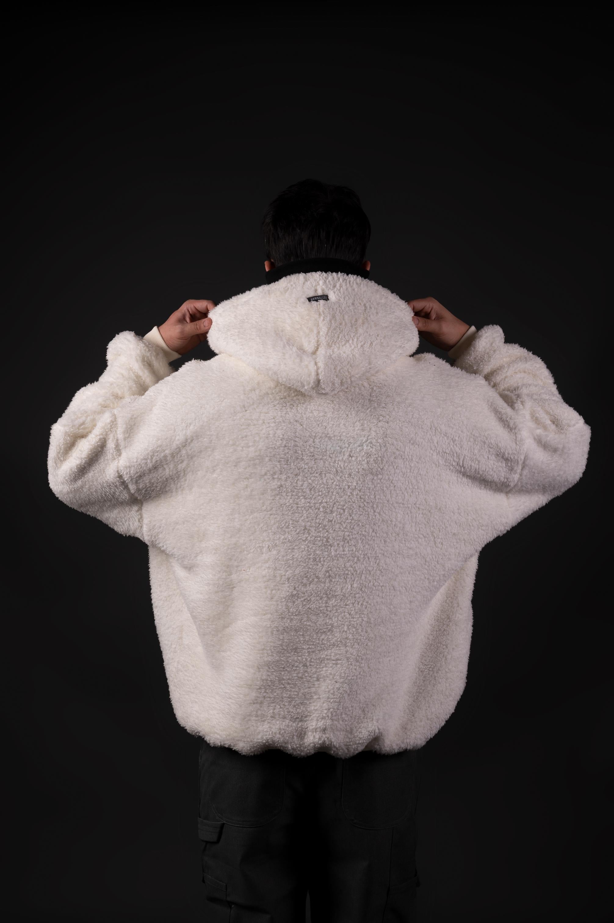 CREAM SHERPA HOODIE