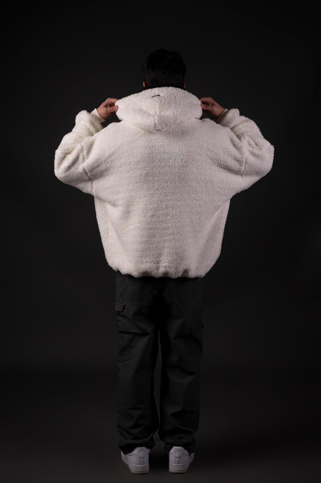 CREAM SHERPA HOODIE